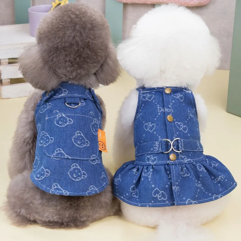Denim Dog Dress Harness 3