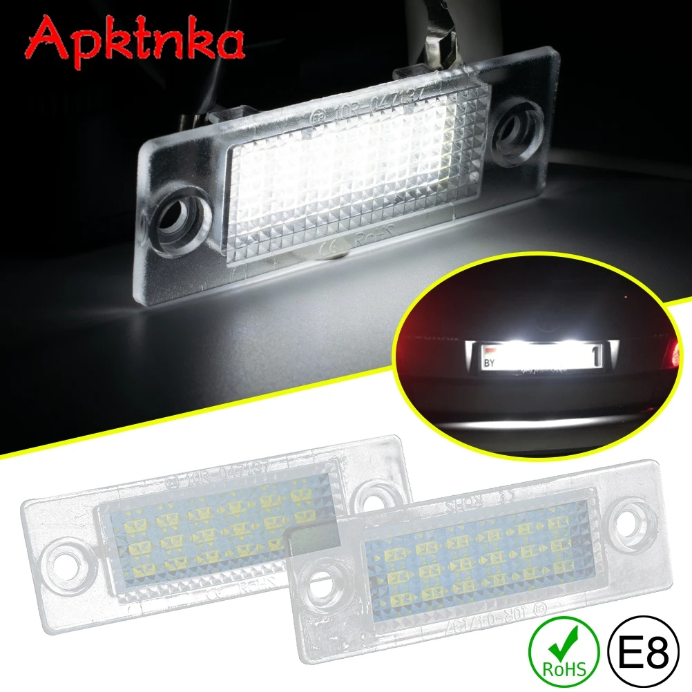 1 Paio Di Luci Targa A 18 Led Bianche Senza Errori Per Vw Volkswagen Caddy T5 Golf Jetta Mk3 Per Skoda Superb Mk1