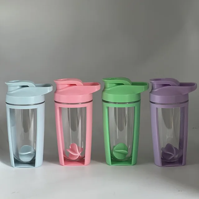 Shaking Cup 500ML Plastic Double - Layer Graduated Durable Leakproof Protein Shake Mixing for Fitness Sports Bottle Water 2