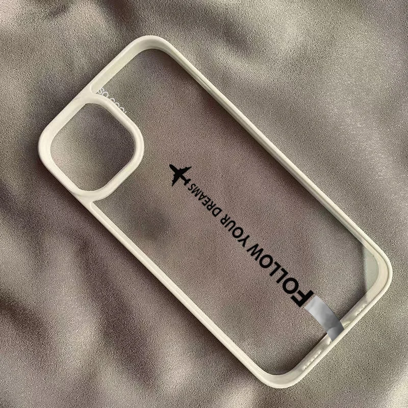 Travel-Inspired Airplane Route Design Anti-Fall Clear Phone Case