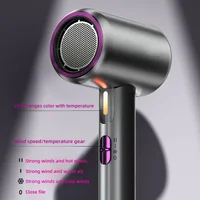 Sèche-cheveux pliable à ions négatifs à lumière bleue haute puissance, faible bruit, séchage rapide, 220V, 2300W, nouveau produit, source d'usine 5
