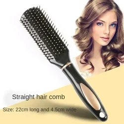 Enhanced Salon - Quality Paddle Hair Brush (Black - D)