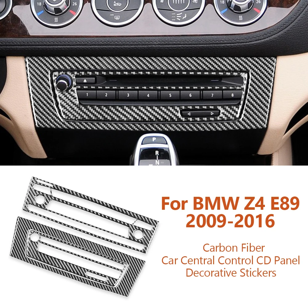

For BMW Z4 E89 2009-2016 Car-styling Carbon Fiber Car Central Control CD Panel Decorative Stickers Interior Auto Accessoriess