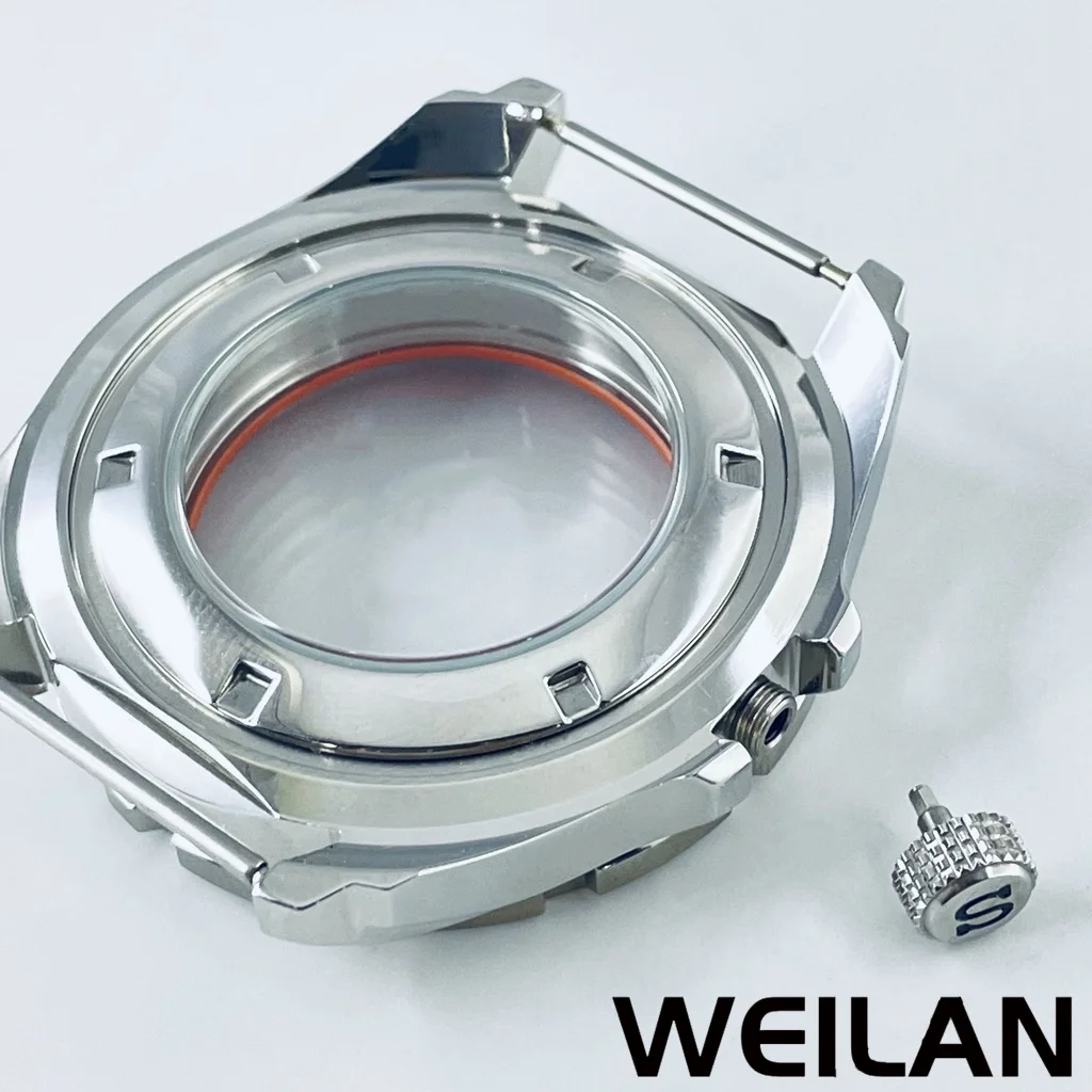 Stainless Steel Watch Case with Multicolor Chapter Ring, 44mm