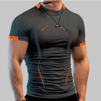 Sportswear Gym Breathable T Shirt Men Quick Drying Jogging T-Shirt 1
