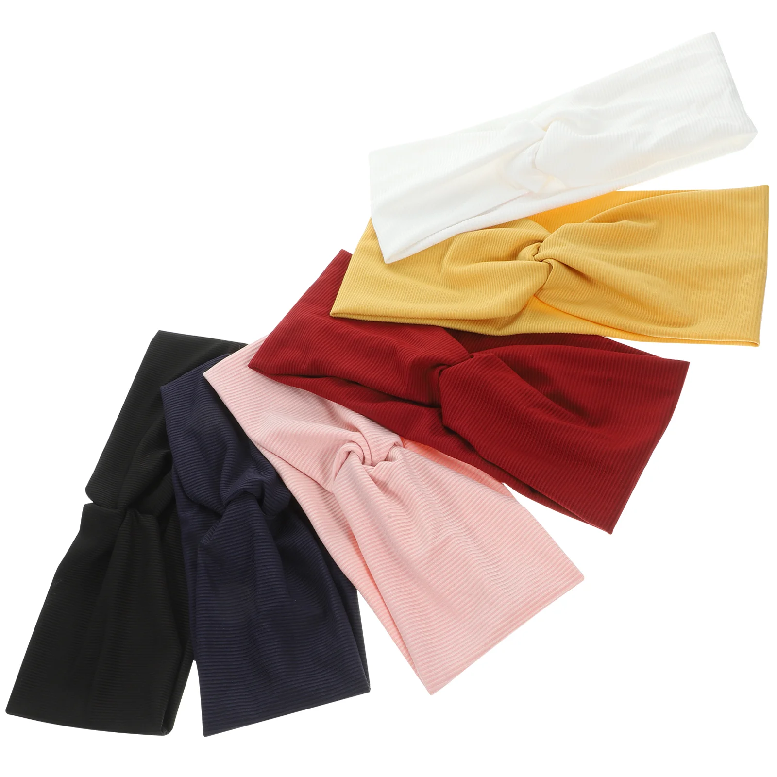 

6pcs Knotted Hair Bands Women Headbands Fabric Yoga Exercise Turban Headwrap