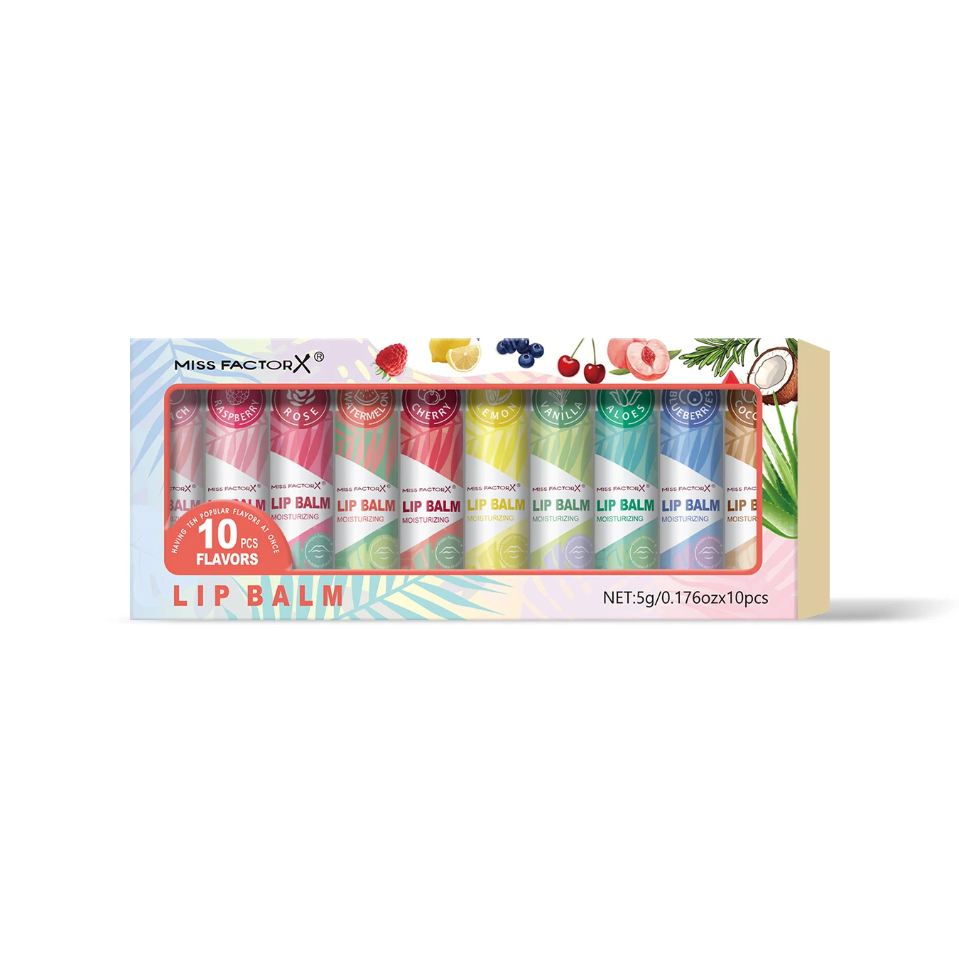 סט ליפסטיק 10 יחידות, מוגמר באופן טבעי, טיפוח לשפתיים לחותיות, לוסטר עמיד, מתאים לכל סוגי העור, מתנות לחגים