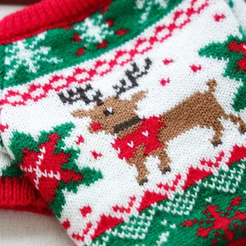 Pet Cute Christmas Rudolph Elk Sweater Dog Autumn and Winter Warm Thread Clothes Happy Cat Wear Clothes 3