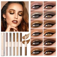 2 In 1 Stick Pearly Matte Eyeshadow Cream Smooth Nude Eye Makeup Liquid Contour Shadow Stick Waterproof Shimmer High Light Pen 2