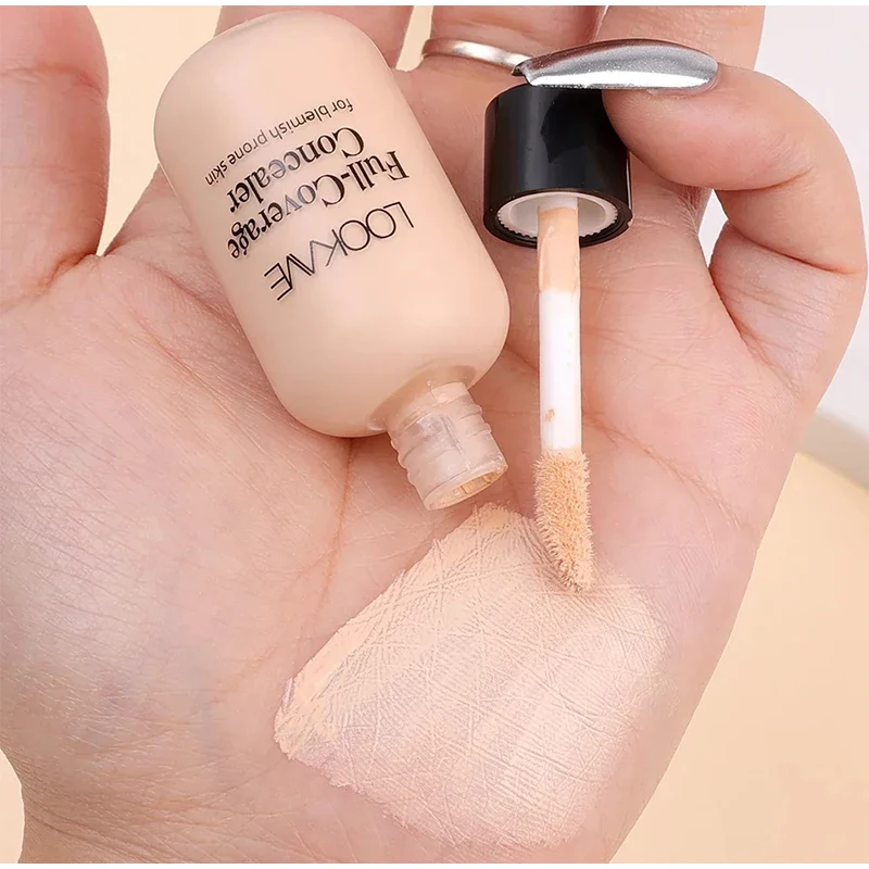 Concealer Foundation Cream Waterproof Liquid Concealer Foundation Cream Lasting Full Coverage Acne Spot Dark Circles Concealer Cream Face Makeup Cosmetic