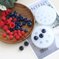 3D Simulation Fruit Candle Silicone Mold Blueberry Raspberry Shaped Fondant Mould DIY Chocolate Baking Mold Cake Decorating Tool 6