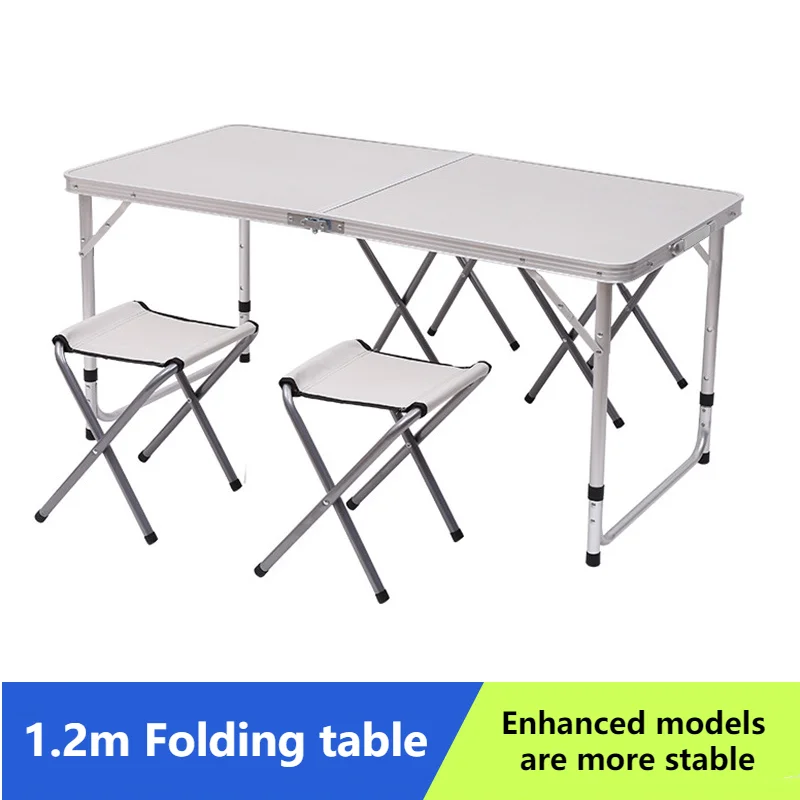 

Aluminium Portable Folding Table Foldable Camping Desk with Chairs for Indoor Outdoor Picnic Party BBQ Dining Kitchen Wedding