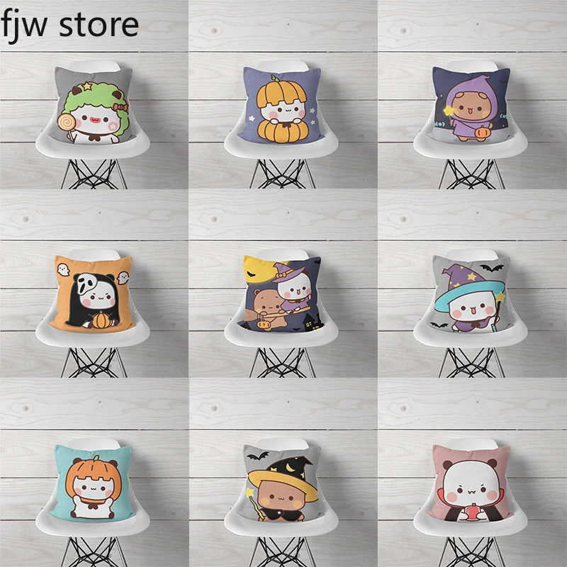 

Halloween Decorative Pillowcase Anime Cartoon Cute Red Panda Boob Sofa Chair Cushion Cover Room Home Decoration