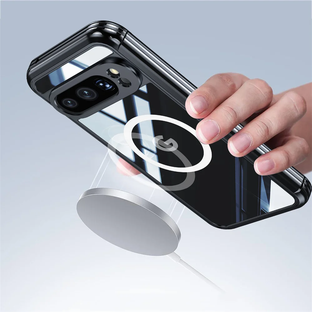 Magnetic Full Body Protection Case with Tempered Glass Screen Protector