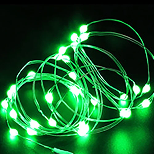thumbnail image 1 of 10 piezas de 1 m, 2 m, 3 m, 5 m, cadena de luces LED de alambre de cobre, iluminación navideña, guirnalda de hadas para árbol de Navidad, decoración de bodas y fiestas, lámpara, 1 of 5