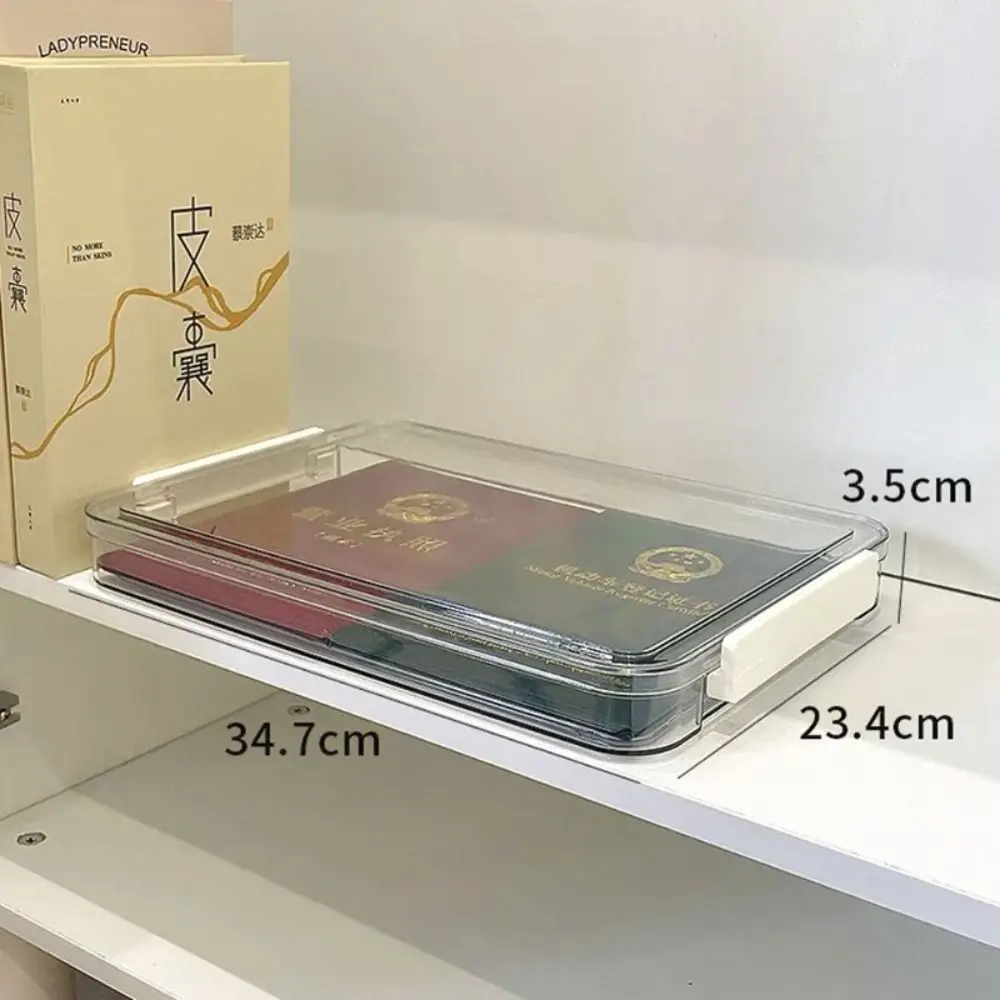 투명 데스크탑 종이 보관함, 다목적 대용량 포장 상자, 휴대용 플라스틱 파일 보관함, 사무실