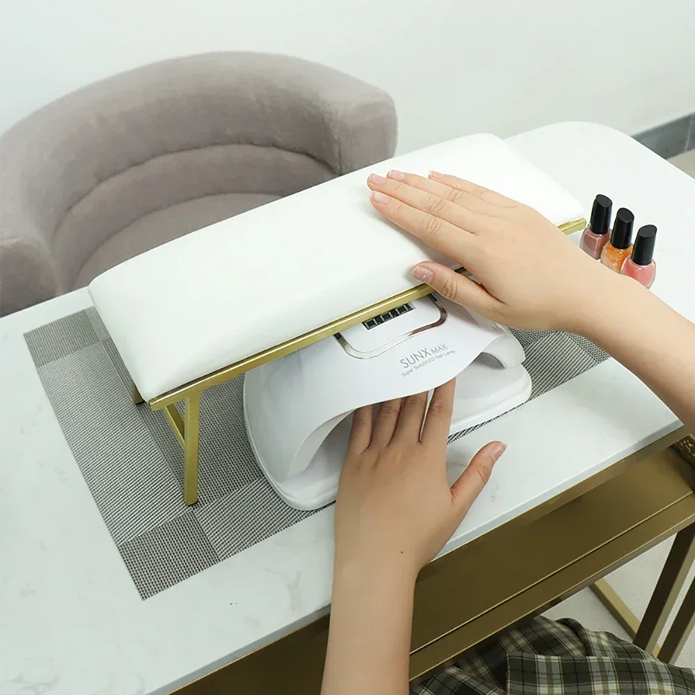 Lootaan Leather Nail Hand Pillow Snake Skin Pattern Nail Table Manicure Table Desk Stand Cushion Arm Hand Rest for Nails