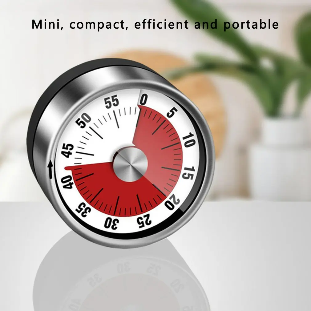 

Stainless Steel Kitchen Timer Mechanical Manual Timer Magnet 60-Minutes Alarm Cooking Timer With Loud Alarm Kitchen Timer Tool