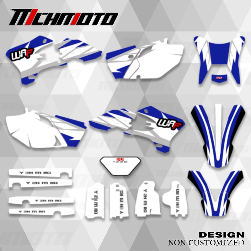 

MCHMFG Full Graphics Decals Stickers Motorcycle Background Custom Number Name For YAMAHA WR250F WR450F 2003 2004 2005 2006