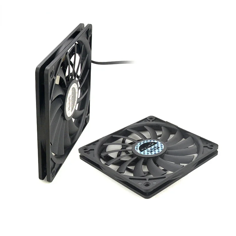Ventilador de refrigeración ultrafino de 12mm de espesor para caja ITX, gabinete de jugador de 120mm, Enfriador de fuente de alimentación PWM, Control de temperatura silencioso de 4 pines, 2000RPM