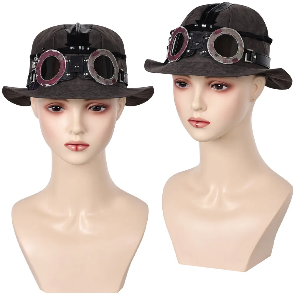 Anime Cosplay Props Arcane 2 Isha Cosplay Game LOL Disguise Girls Kids Children Punk Hats Cape Costume Headwear Prop Outfits Halloween Carnival Suit