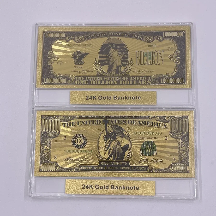 Valuta Banconota In Dollari Usa Un Milione E Miliardi Con Espositore Collezione Di Banconote In Oro Regalo Commerciale Europeo