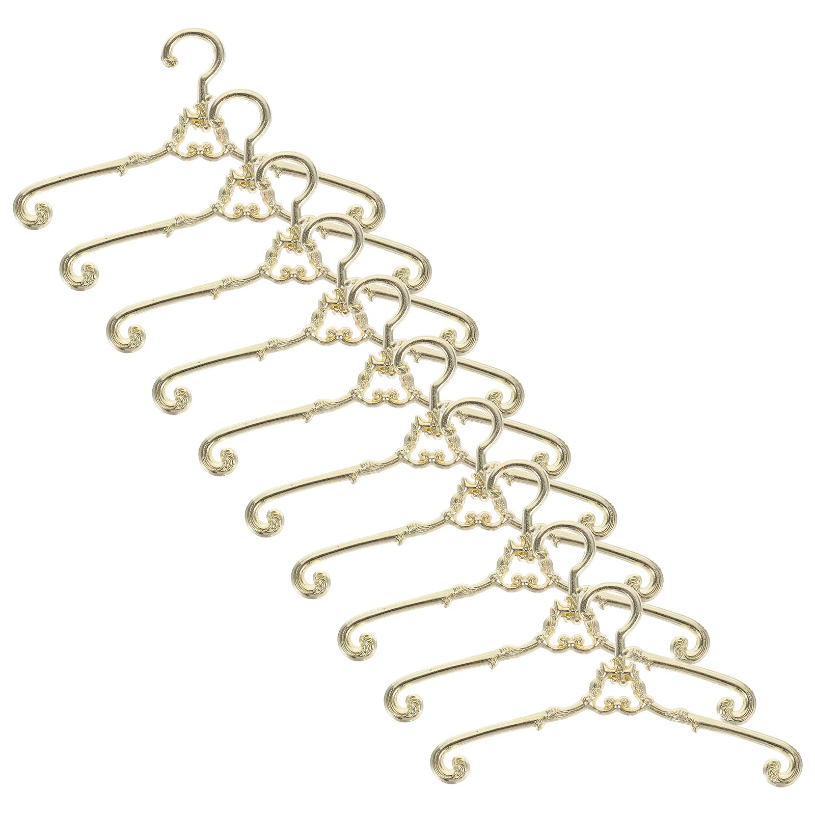 

10 Pcs Hanger Hangers Coat for Dolls Clothes Skirt Miniature Apparel Metal
