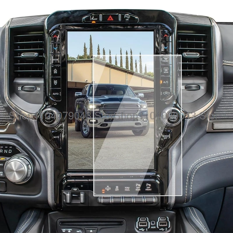 Gehärtete Glasfolie für Dodge RAM 1500 2500 3500 2019–2024, Autonavigation, 12-Zoll-Displayschutz, kratzfestes Zubehör