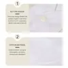 5 Pcs White Cotton Reusable Menstrual Pads Reusable Sanitary, Bamboo Cloth Pads For Heavy Flow Large Sanitary Pads Set With Win 3
