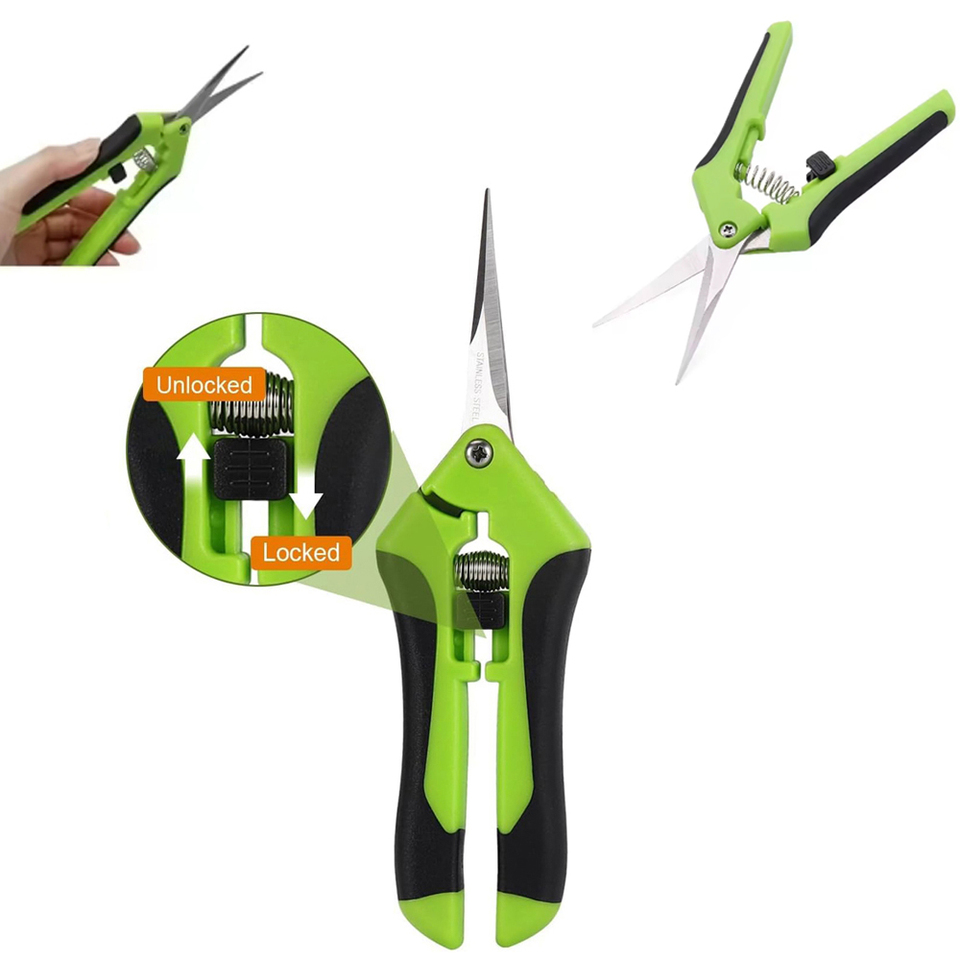 1 Set 6.5 Inch Garden Scissors，Garden Pruning Shears，Non-slip Labor-saving Flower Branch Branch Shears，Stainless Steel Shears
