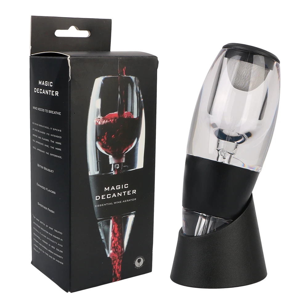 Premium Wine & Whisky Aerator Decanter with Filter and Base - Enhanced Pouring Experience