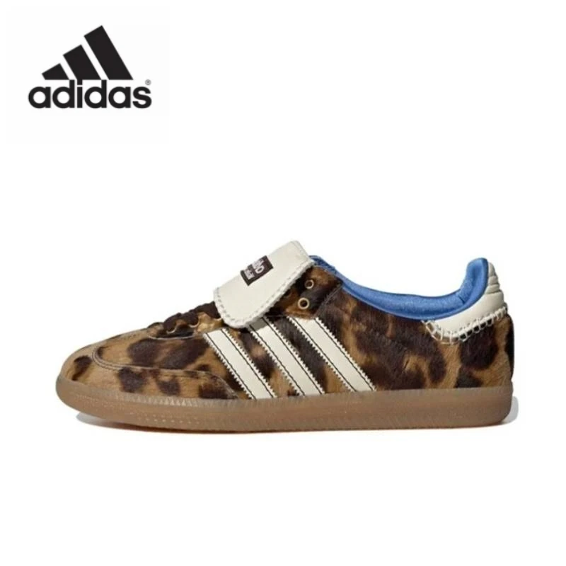 Original Adidas Samba Co Branded Leopard Print T-Head Scarpe Da Donna Da Allenamento Tedesche, Scarpe Da Ginnastica Casual Da Uomo Alla Moda