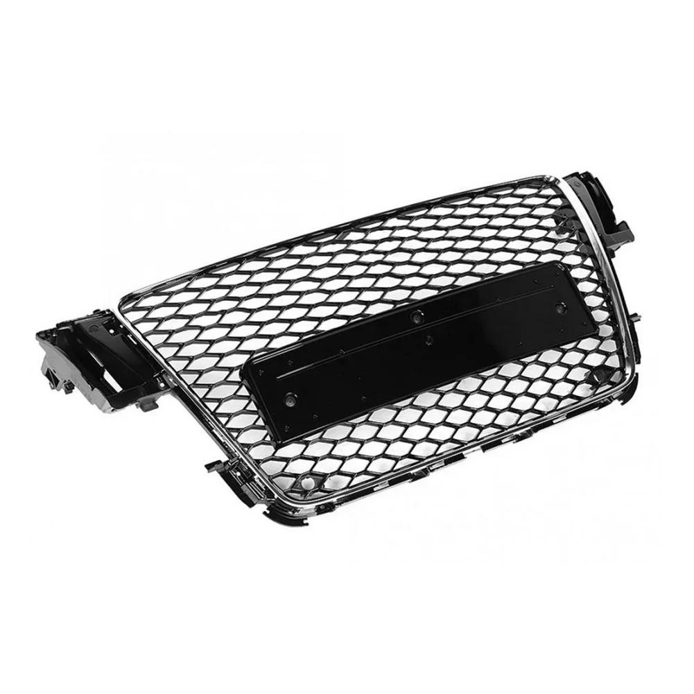 

Для Audi A5/S5 A5 2008 2009 - 2011 Автомобильный передний бампер решетка Центральная панель Стайлинг верхний Серебряный гриль для Audi (для RS5 стиль)