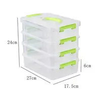 1Pcs Drawer Table Desk Storage Organizer 4 Layers Transparent Makeup Organizer Box Plastic School Office Jewelry Container Bins 5
