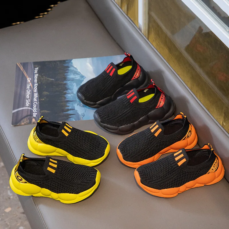 Kids Shoes Boys Running Sport Shoes Children Socks Sneakers Big Girls Breathable Mesh School Shoe Soft Sole Casual Walking Tenis