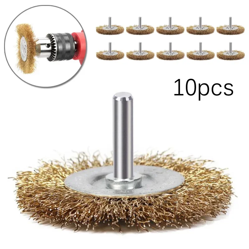 Wire Brush Set 10Pcs For Metal Rust Removal Polishing