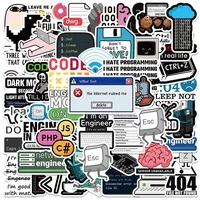 50PCS Cool Engineer Programming Network Coding Hacker MEME Stickers Vinyl DIY Computer Laptop Motorcycle Helmet Car Sticker 1