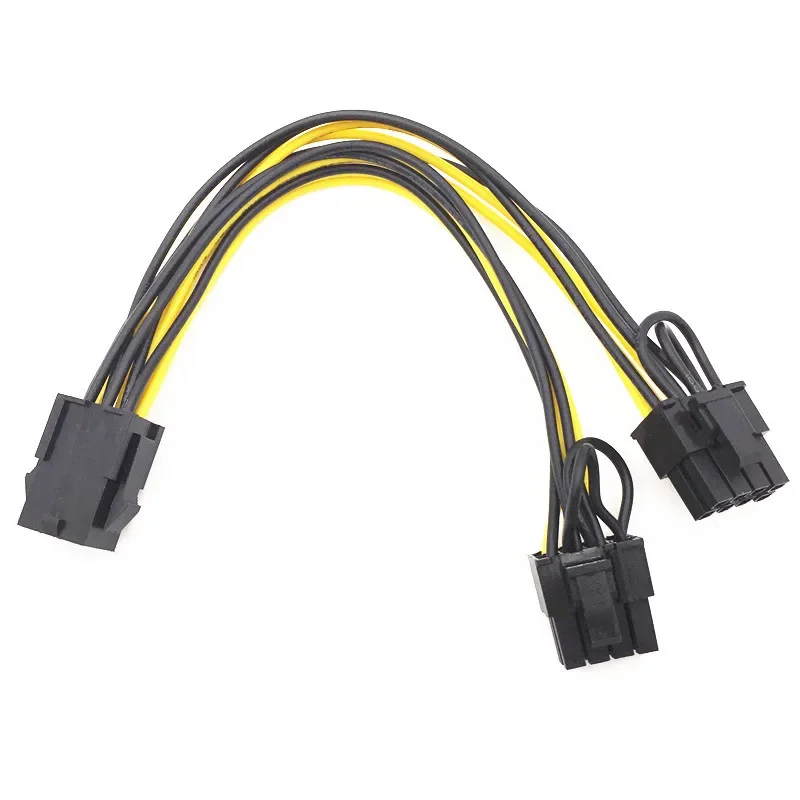 그래픽 카드 전원 분배기 케이블, PCI-E 6 핀-듀얼 6 + 2 핀 (6 핀/8 핀), PCIE PCI 익스프레스 6 핀-듀얼 8 핀 전원 케이블, 5 개