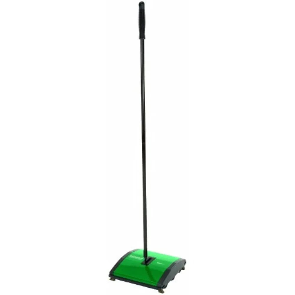 

Electric sweeping machine with 2 nylon brush rollers, 7-1/2 "cleaning path, suitable for bare floors, low pile carpets, green