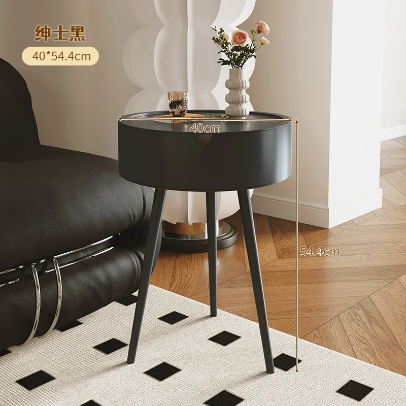 Side Table C Shaped End Table for Couch Bed TV Tray for Eating on Couch Small End Tables Small Spaces Easy Assembly Round Japanese Sofa Tables Standing