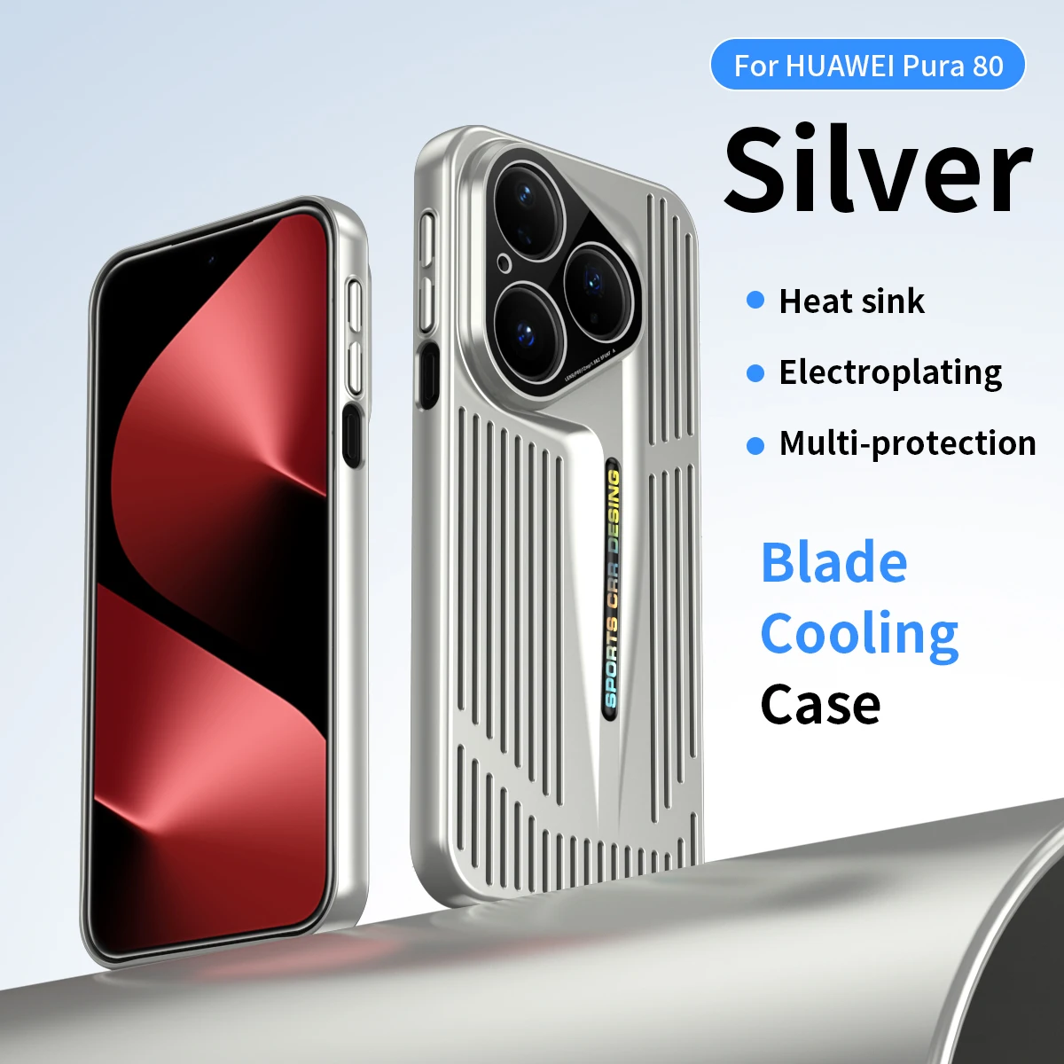 Blade Heat Dissipation Shockproof Cooling Phone Case - Micro Matte Hard Back Cover