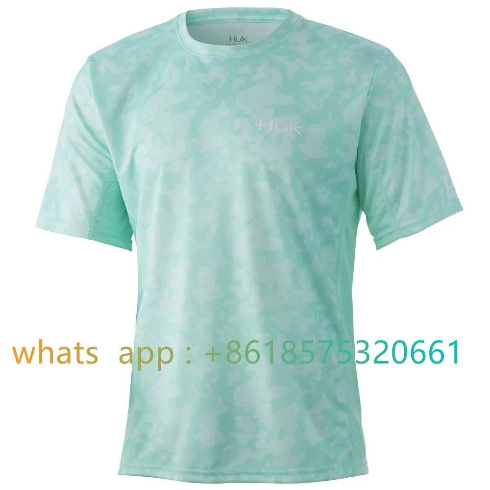 

Huk Men's Icon X Camo Short-sleeve Performance Fishing Shirt Round Neck Shirts Sports Camping Fishing Jerseys Uv Sweatshirt 2023