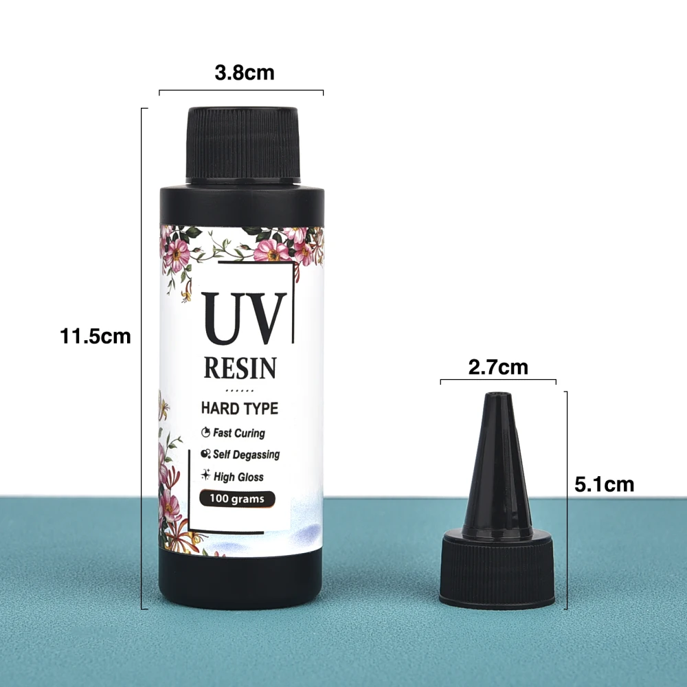 Se3c0ba407e8d466a96d0aa0dc1e207740 20g/50g/100g/200g/500g/1000g UV Epoxy Resin Glue DIY Jewelry Making High Transparency Fast Drying High Hardness Glue UV Lamp