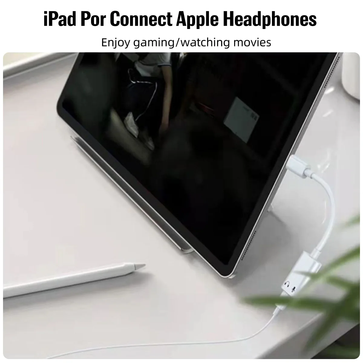 USB C to Lightning Headphone Audio Adapter Cable