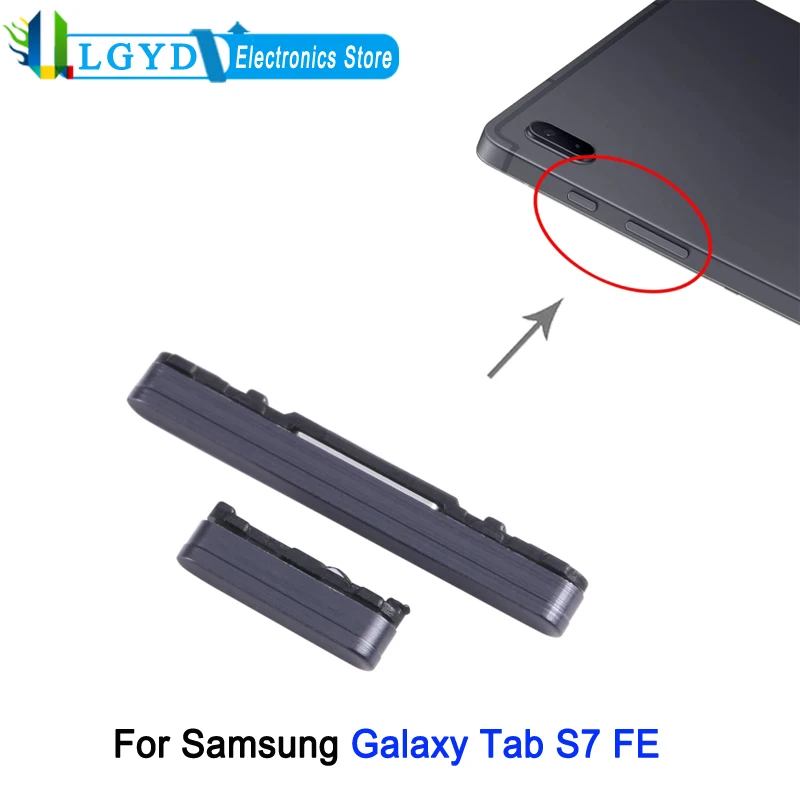 1 комплект кнопки питания + кнопки регулировки громкости для Samsung Galaxy Tab S7 FE SM-T730 / T733 / T736B / T735