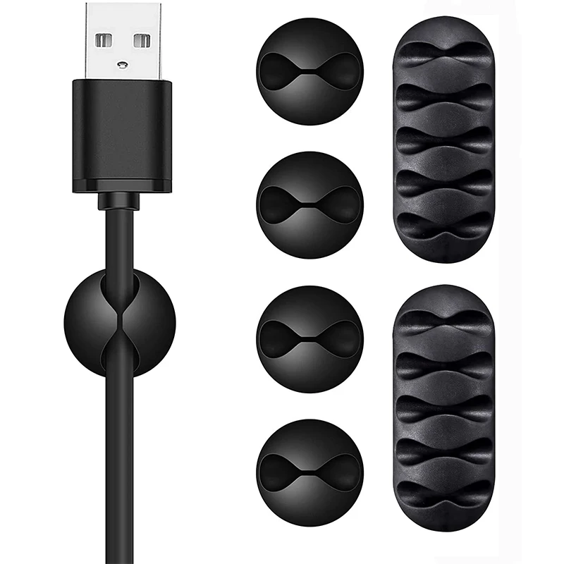 

Cable Organizer Management Wire Holder Flexible USB Cable Winder Tidy Silicone Clips For Car Mouse Keyboard Earphone Protector