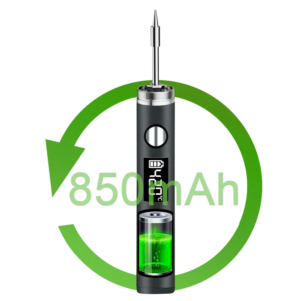Usb Soldering Iron 5V Mini Convenient Adjustable Temperature Type-C Interface Fast Charging Portable Welding Solder Repair Tool