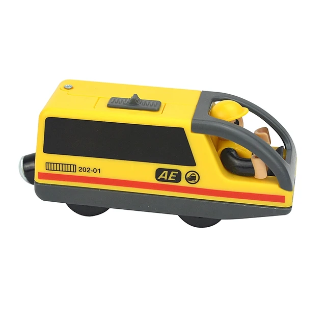 Electric Train Set Locomotive Magnetic Car Diecast Slot Fit All Brand Biro Wooden Train Track Railway For Kids Educational toys 6