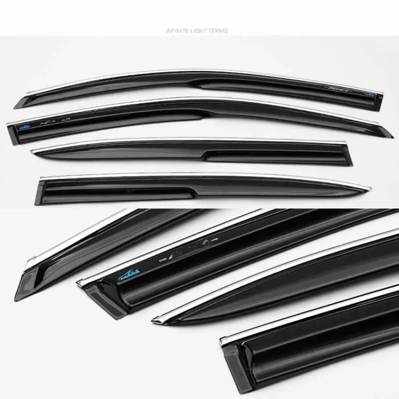 Car Window Visors Vent Gard 3D Mugen Style For Honda Accord Civic 2008-4Pcs