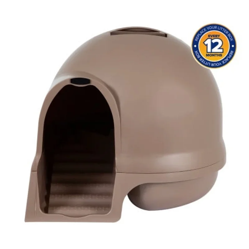 

Petmate Booda купольный чистый Step закрытый кошачий наполнитель, 95% переработанных материалов, титан